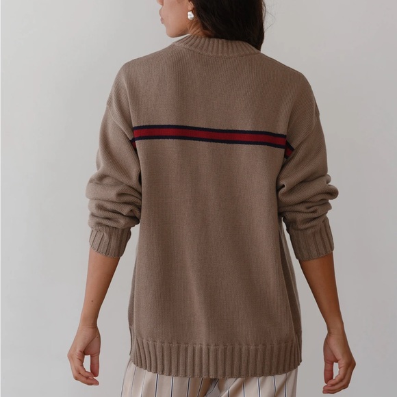 DONNI. cotton cashmere striped sweater small - Picture 5 of 5